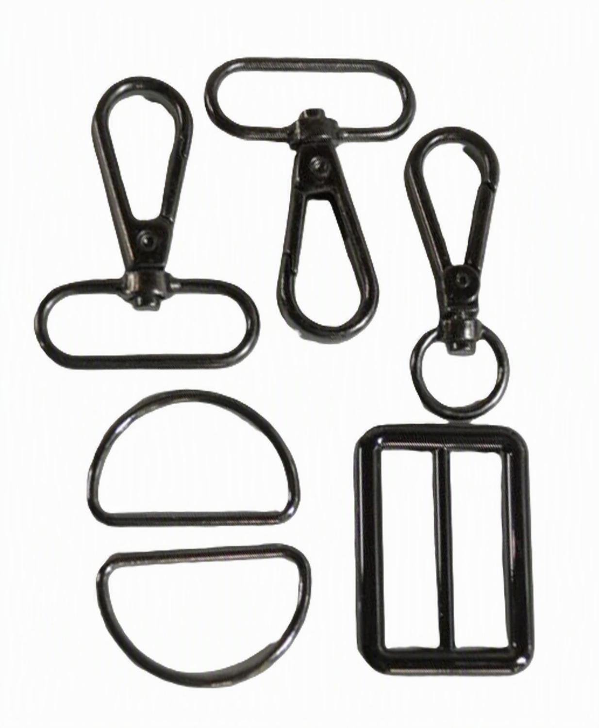 1-1/4in Bag Strap Hardware Black - Nebraska Quilt Company - N261736