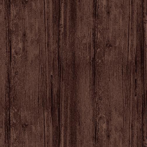 108" Wide Flannel Washed Wood Espresso Remnant 34" x 108" Wide - Nebraska Quilt Company - PC260041