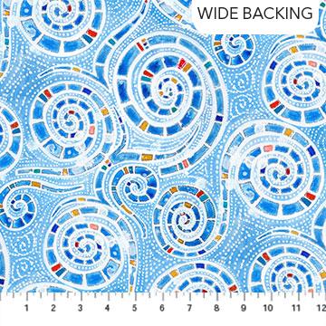 108" Wide Freestyle Blues Remnant 46" x 108" - Nebraska Quilt Company - PC2501988
