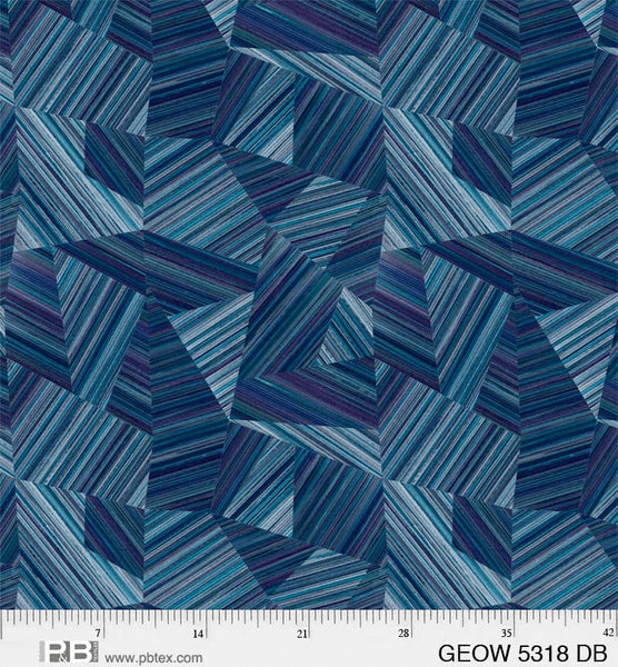 108" Wide Geode Blue - 5318 DB - P & B Textiles - Nebraska Quilt Company - F07386
