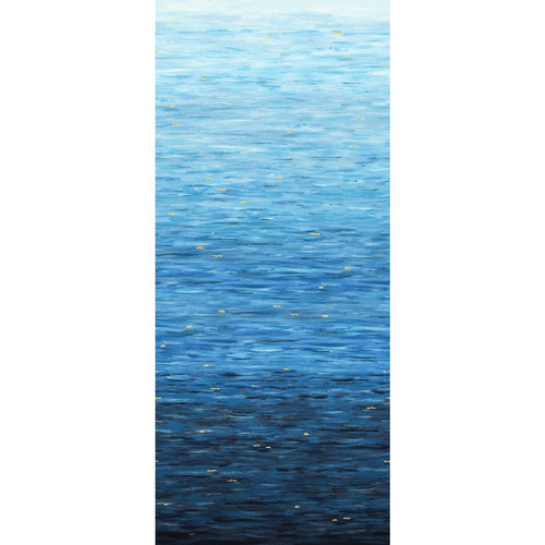 108" Wide Go with the Flow Sapphire Blue Remnant 15" x 108" - 8834-75 - Studio E Fabrics - Nebraska Quilt Company - PC261460
