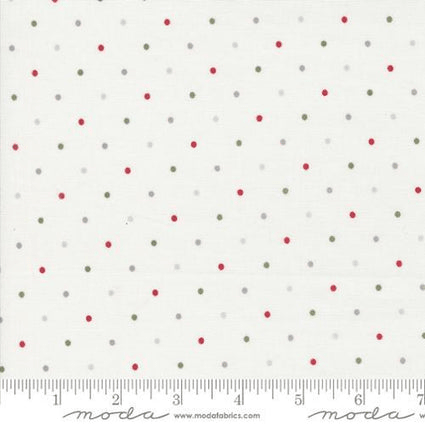 108" Wide Magic Dot Christmas Multi/White 45" x 108" Remnant - 108026 38 - Moda Fabrics - Nebraska Quilt Company - PC2502474