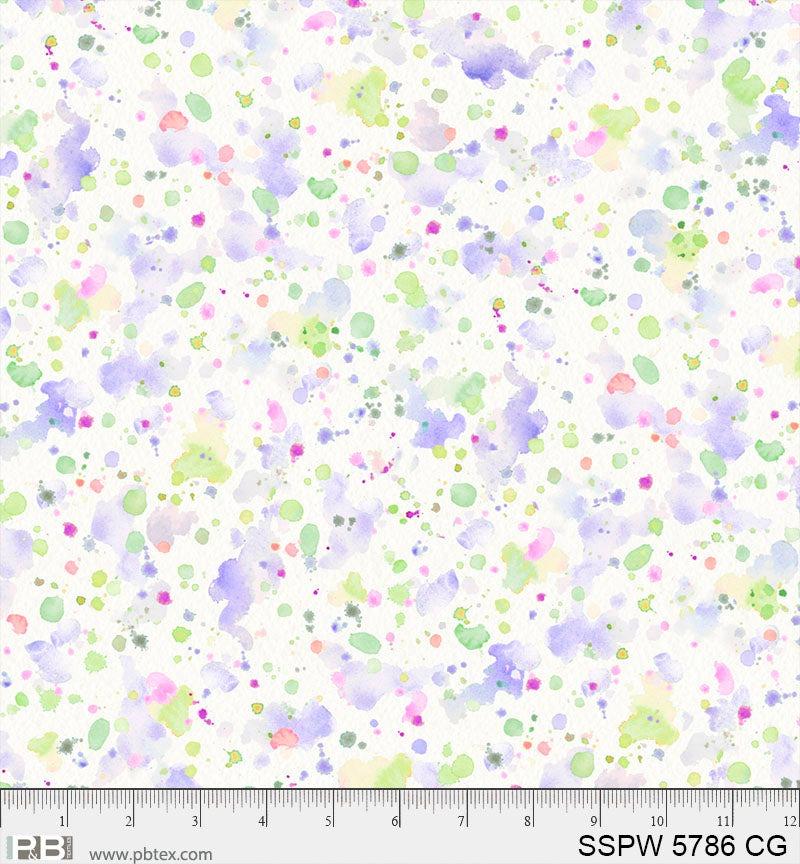 108" Wide Sally's Speckle Paint Splatter Purple Green - SSPW 5786 CG - P & B Textiles - Nebraska Quilt Company - 108" Wide Sally's Speckle Paint Splatter Purple Green - SSPW 5786 CG - P & B Textiles