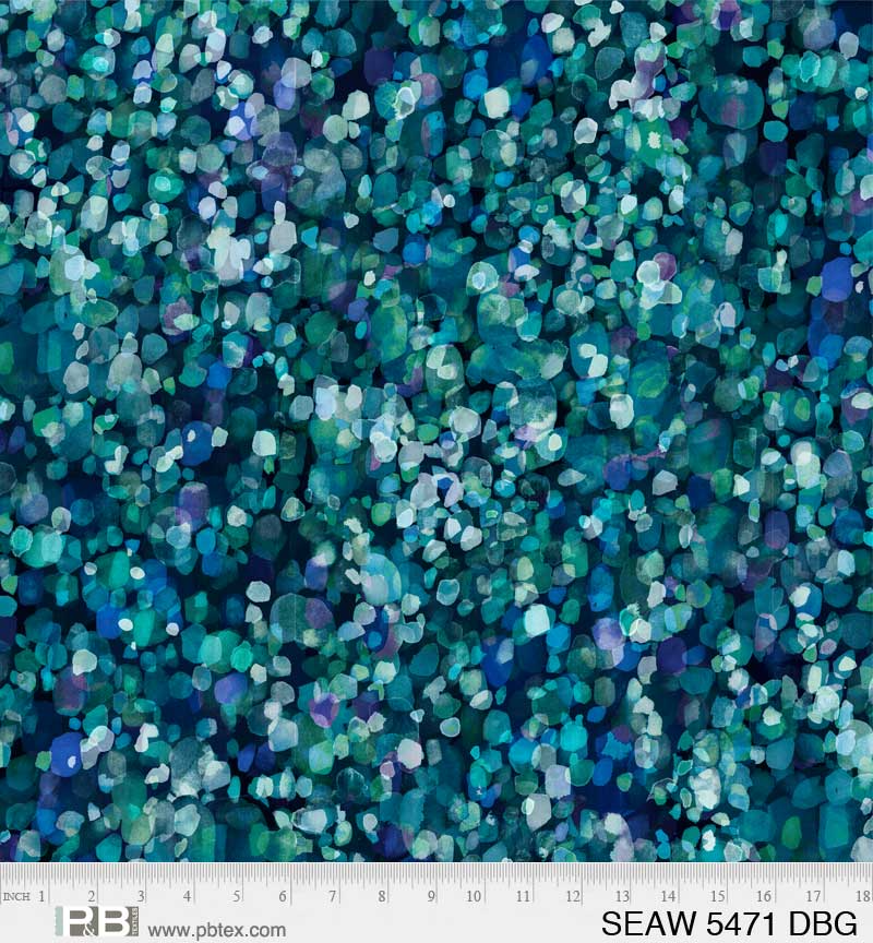 108" Wide Sea Glass Emerald - SEAW 5471 DBG - P & B Textiles - Nebraska Quilt Company - F08011