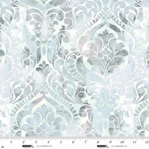 118" Wide You Damask! Ice Gray - 8568 - 17 - Studio E Fabrics - Nebraska Quilt Company - F250820