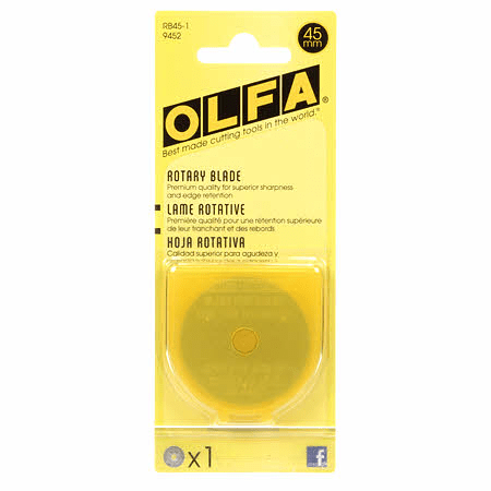 45mm Rotary Blade Single Replacement RB45 - 1 - Nebraska Quilt Company - N10380