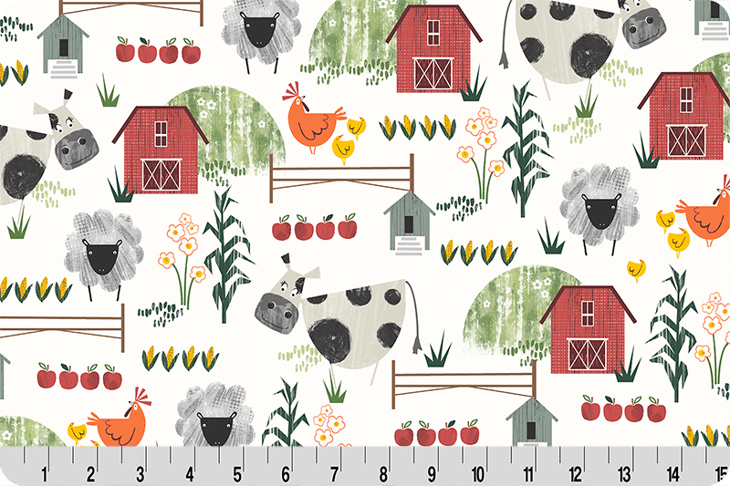60" Wide Farm Fresh Digital Cuddle Multi - dcfarmfreshmulti - Shannon Fabrics - Nebraska Quilt Company - F261757