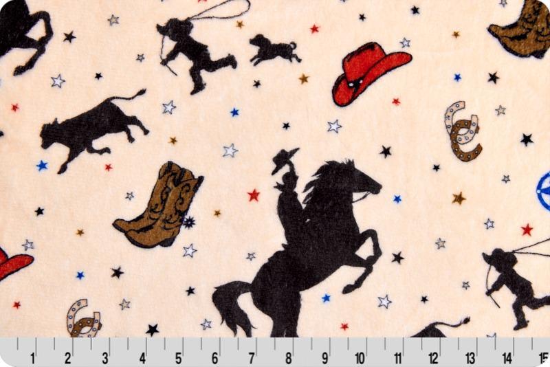 60" Wide Junior Rodeo Cloud Cuddle Natural Cream Remnant 18" x 60" - CCJUNIORRODEONATURAL - Shannon - Nebraska Quilt Company - PC261073