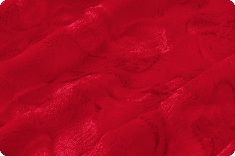 60" Wide Luxe Cuddle Hide Red - lchidered - Shannon Fabrics - Nebraska Quilt Company - F2502246