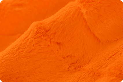 60" Wide Luxe Cuddle Hide Tangerine Remnant 18" x 60" - lchidetangerine - Shannon Fabrics - Nebraska Quilt Company - PC260995