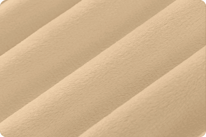 60" Wide Solid Cuddle 3 Beige - c3beige - Shannon Fabrics 52" x 60" Remnant - Nebraska Quilt Company - F2502343