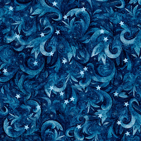 All American Snowman Swirls Navy - 2600 32048 N 15O - QT Fabrics - Nebraska Quilt Company - F261522