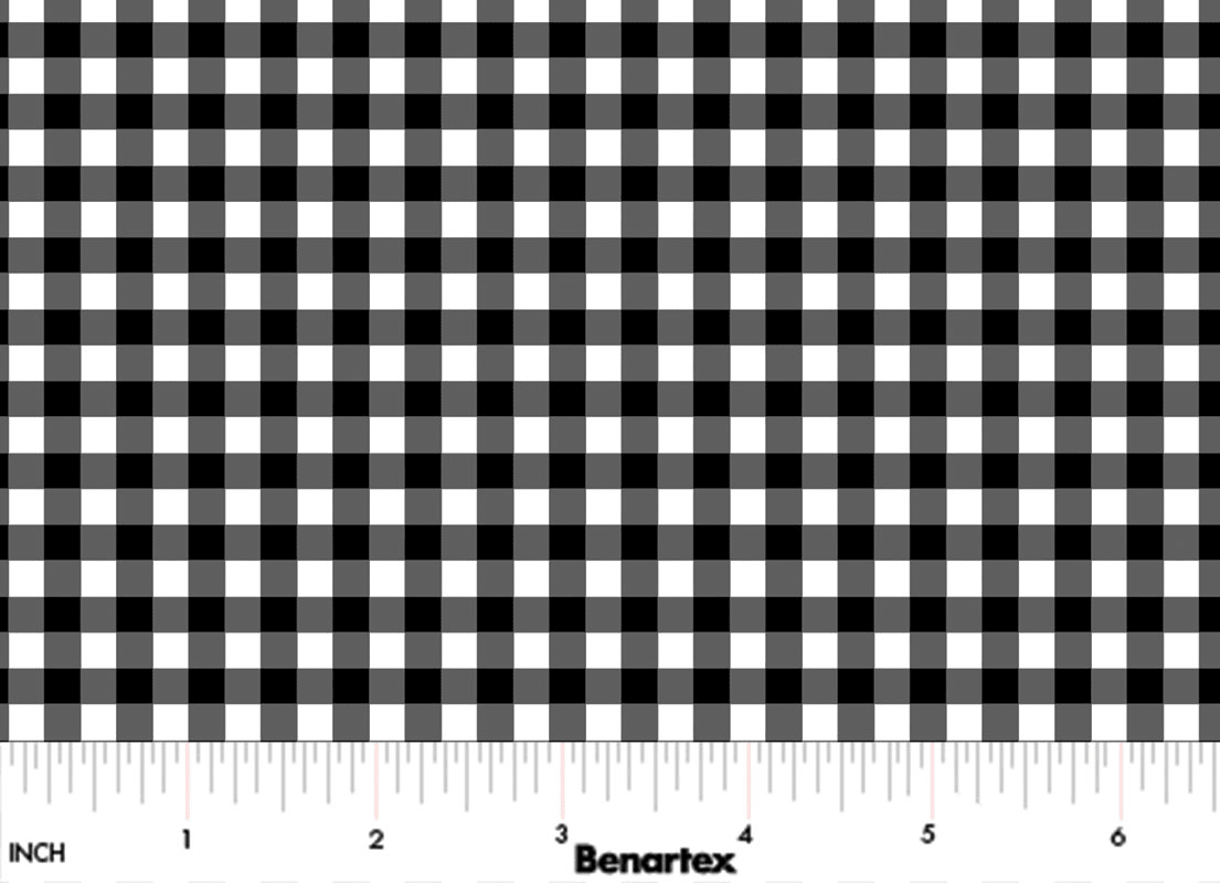All KS NE Shop Hop 2025 Little Gingham Black - 1495912B - Benartex - Nebraska Quilt Company - F250356