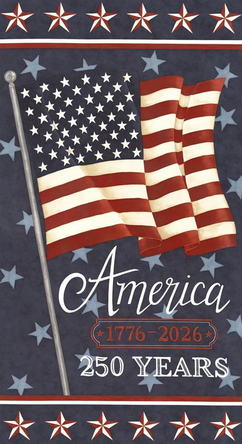 America 250 Years America 250th Anniversary Panel Blue - 56185 14 - Moda Fabrics - Nebraska Quilt Company - PAN260370
