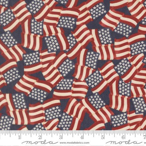 America 250 Years Waving Flags Americana Loyalty Blue - 56180 14 - Moda - Nebraska Quilt Company - F260351