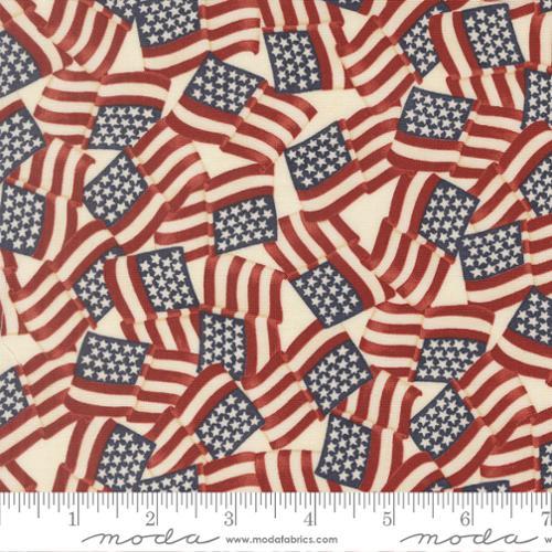 America 250 Years Waving Flags Americana Parchment - 56180 11 - Moda - Nebraska Quilt Company - F260350