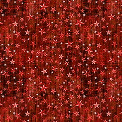 American Country Stars Brick Red - 2600 31977 R 150 - QT Fabrics - Nebraska Quilt Company - F261469