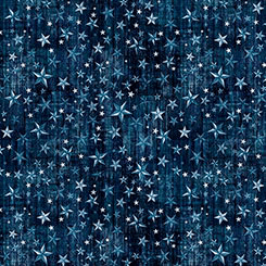 American Country Stars Navy Blue - 2600 31977 N 150 - QT Fabrics - Nebraska Quilt Company - F261468