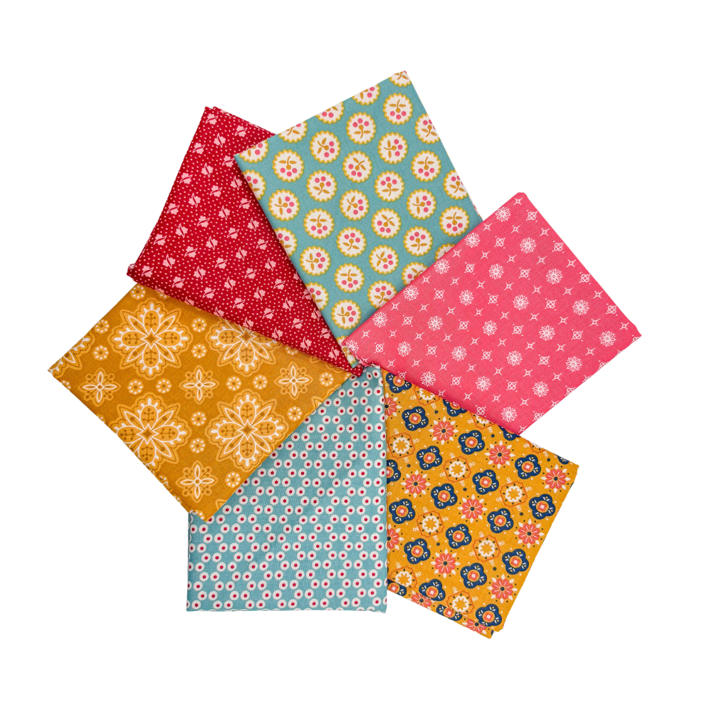 Americana Fat Quarter Bundle Multi 6 Pieces - Nebraska Quilt Company - PC260870