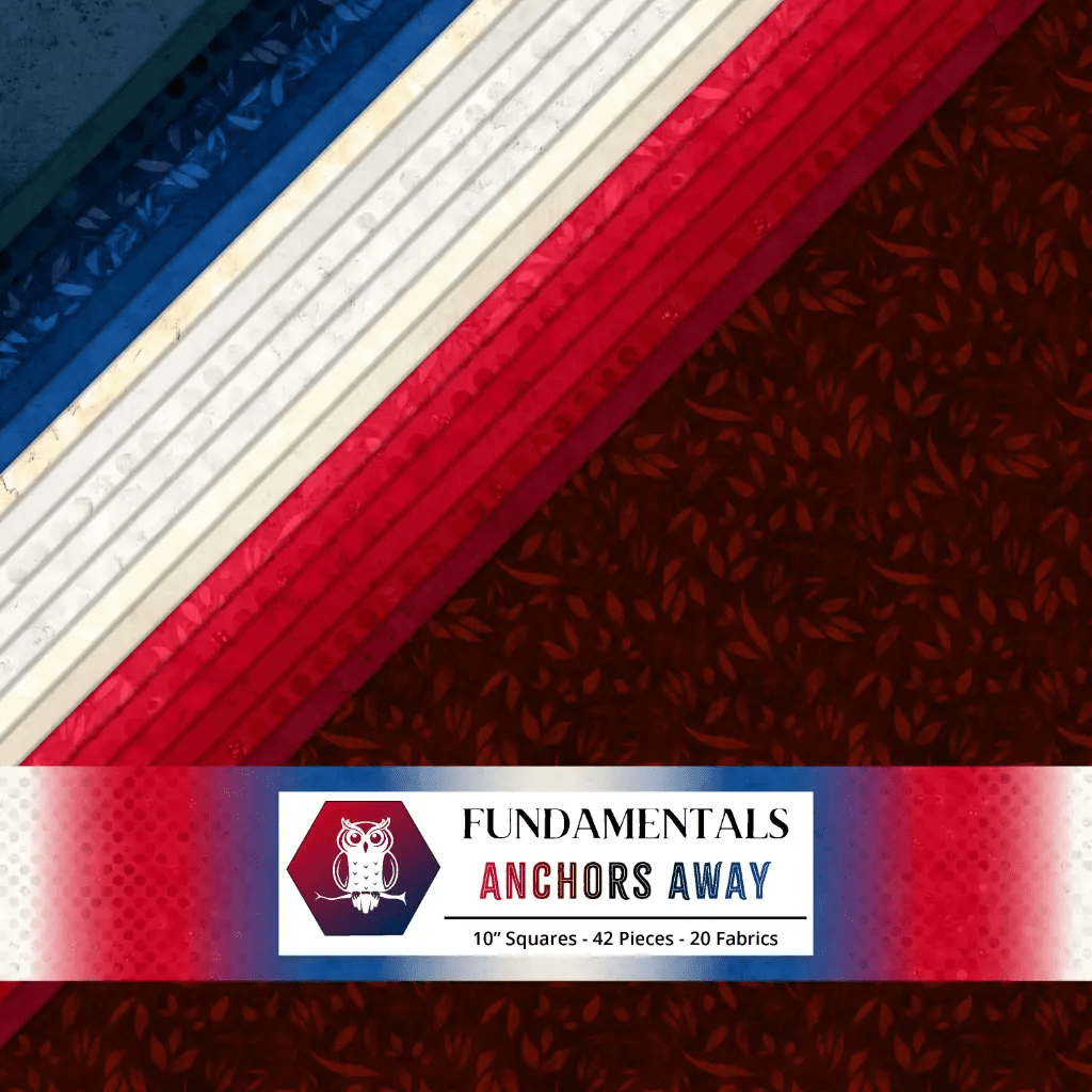 Anchors Away 10" Squares Multi 42 Pieces - Nebraska Quilt Company - Anchors Away 10" Squares Multi 42 Pieces