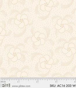 Apple Cider Floral Tone on Tone - AC16 203 W - P & B Textiles - Nebraska Quilt Company - F2400564