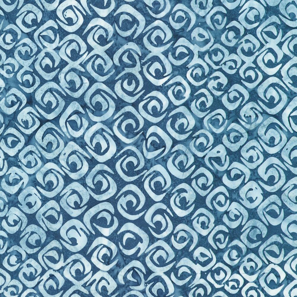 Artisan Batiks: Kasuri Packed Crescents Blue - AMD - 23484 - 4 - Robert Kaufman - Nebraska Quilt Company - F260276