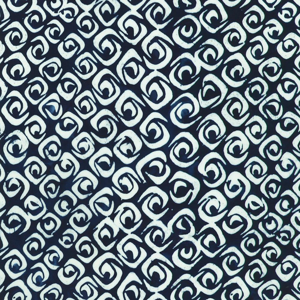 Artisan Batiks: Kasuri Packed Crescents Indigo - AMD - 23484 - 62 - Robert Kaufman - Nebraska Quilt Company - F260278