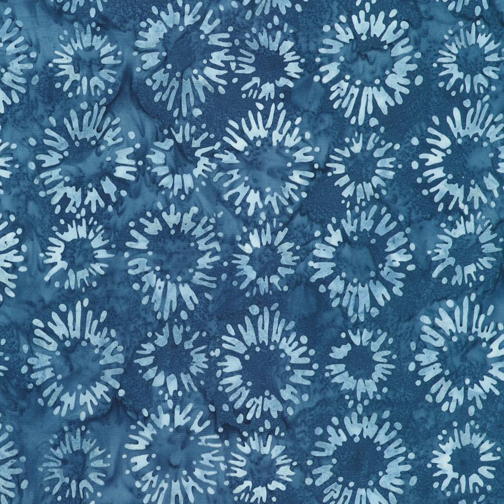 Artisan Batiks: Kasuri Sunbursts Blue - AMD - 23482 - 4 - Robert Kaufman - Nebraska Quilt Company - F260268