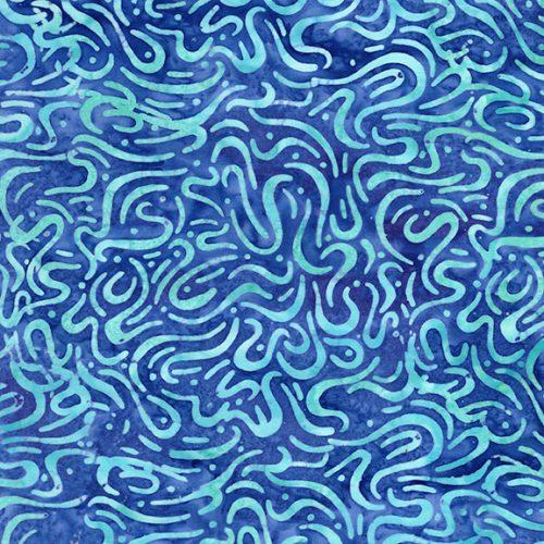 Aurora Dots and Doodles Blue Azure - 612506540 - Island Batik - Nebraska Quilt Company - F2501851