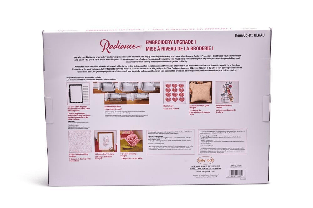 Baby Lock Radiance Upgrade I - Nebraska Quilt Company - ABLRAU