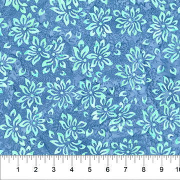 Banyan Rock Candy Edible Floral Faded Denim - 83114 - 60 - Banyan Batiks - Nebraska Quilt Company - F07606