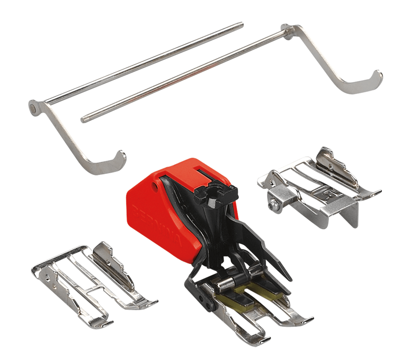 Bernina 50 Three - sole Walking Foot with Seam Guide Special Edition Red - Nebraska Quilt Company - Bernina 50 Three - sole Walking Foot with Seam Guide Special Edition Red