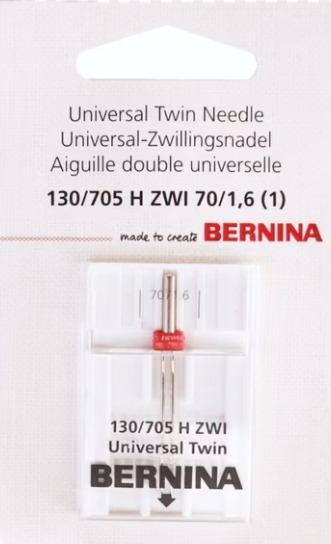 Bernina Universal Twin Needle 70/1.6 (1 Pack) - Nebraska Quilt Company - A002528.71.01