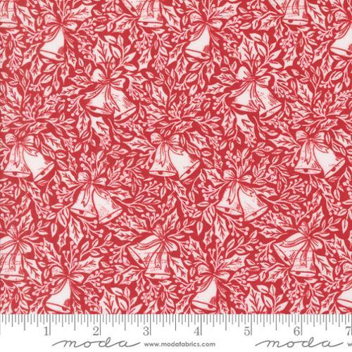 Berry And Pine Bell Song Snow Cranberry Red - 5242 14 - Moda Fabrics - Nebraska Quilt Company - F2402726