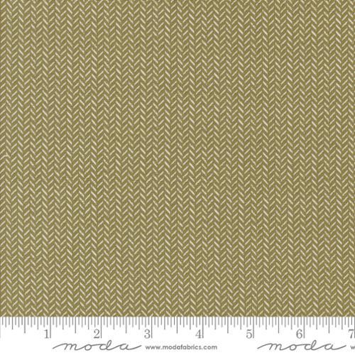 Berry And Pine Yule Herringbone Sage Green - 5246 12 - Moda Fabrics - Nebraska Quilt Company - F2402741