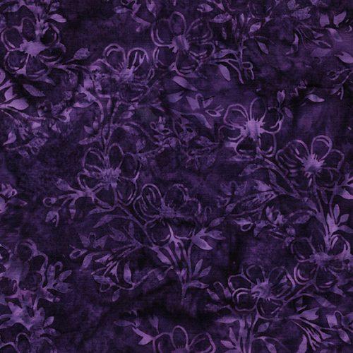 Berry Crush Dogwood Floral Dark Purple - 712537470 - Island Batik - Nebraska Quilt Company - F2501820