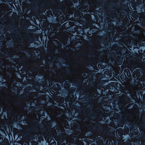 Berry Crush Dogwood Floral Midnight Blue - 712537595 - Island Batik - Nebraska Quilt Company - F2501830