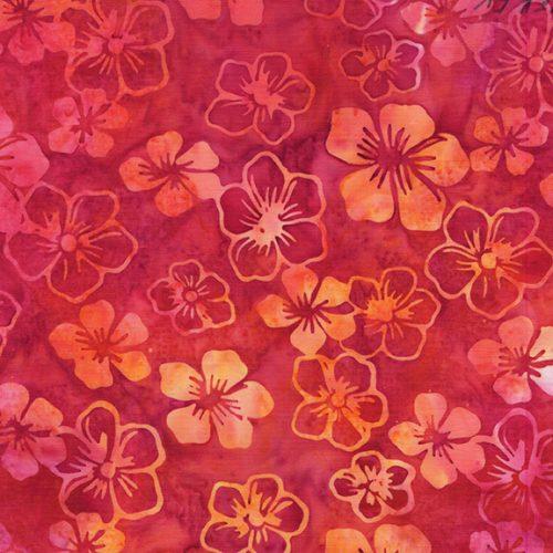 Berry Crush Dogwood Floral Tossed Pink Yellow Multi - 712540801 - Island Batik - Nebraska Quilt Company - F2501829