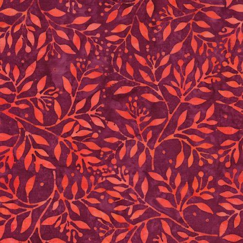 Berry Crush Sprigs Berries Purple Peach Rhapsody Multi - 712543885 - Island Batik - Nebraska Quilt Company - F2501824