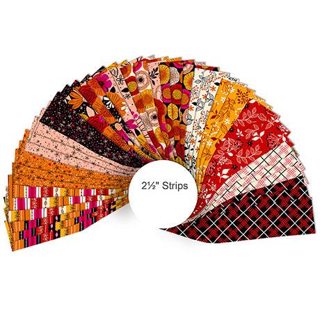 Blooms of Joy 2.5" Strip Multi 42 Pieces - Nebraska Quilt Company - PC2501572