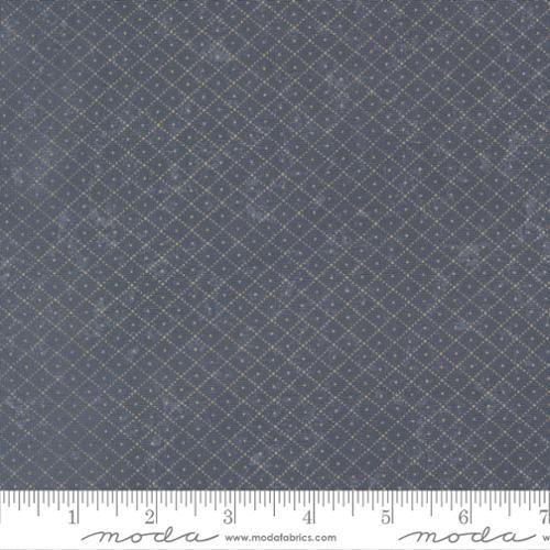 Bluebirds Nest Check it Mid Blue - 9808 34 - Moda Fabrics - Nebraska Quilt Company - F251382