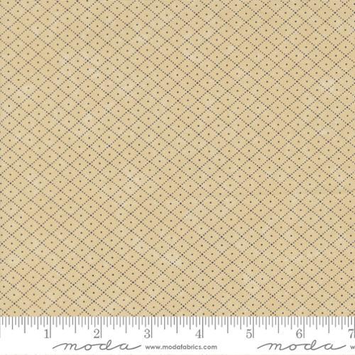 Bluebirds Nest Check it Tan - 9808 11 - Moda Fabrics - Nebraska Quilt Company - F251380