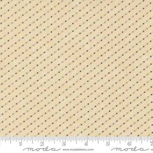 Bluebirds Nest Dot Dash Tan - 9807 11 - Moda Fabrics - Nebraska Quilt Company - F251377