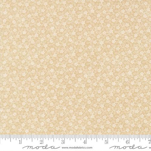Bluebirds Nest Flowering Vine Tan - 9806 11 - Moda Fabrics - Nebraska Quilt Company - F251374
