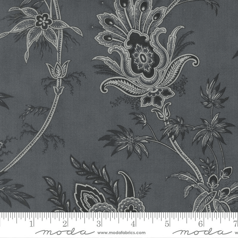 Breathtaking Blues Plume Florals Jacobean Dusk - 44401 14 - Moda Fabrics - Nebraska Quilt Company - F261843
