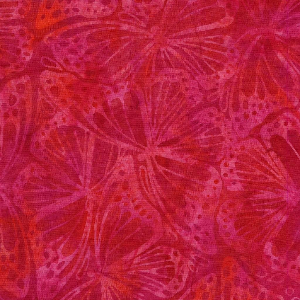 Butterfly Ballet Monarch Wings Pink Punch - 112503155 - Island Batiks - Nebraska Quilt Company - F260437