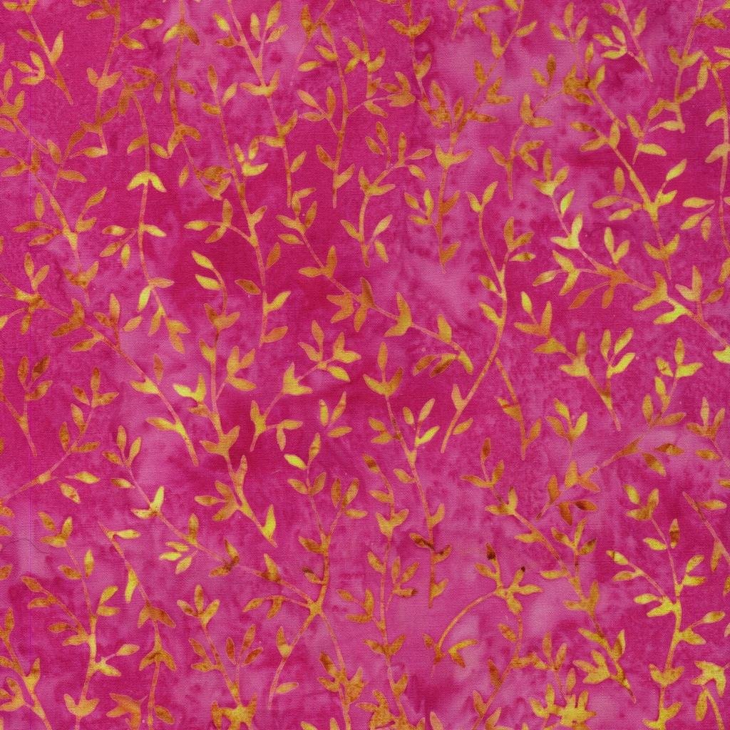 Butterfly Ballet Vine Coordinate Pink Raspberry - 112509145 - Island Batiks - Nebraska Quilt Company - F260413