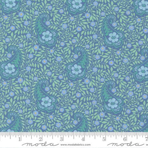 Cannon Beach Aberdeen Paisley Floral Lake - 11973 18 - Moda Fabrics - Nebraska Quilt Company - F260214