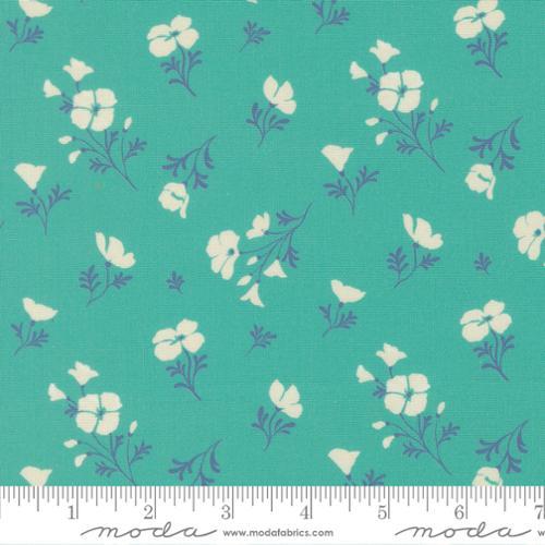 Cannon Beach Astoria Florals Turquoise - 11974 14 - Moda Fabrics - Nebraska Quilt Company - F260217