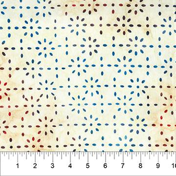 Celebrating 250 Years Small Burst Cream - 83552 - 14 - Banyan Batiks - Nebraska Quilt Company - F250490